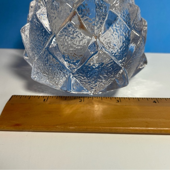 Orrefors Sweden Firefly Nimbus Crystal tealight candle holder, 3.5 inches high - Picture 10 of 10